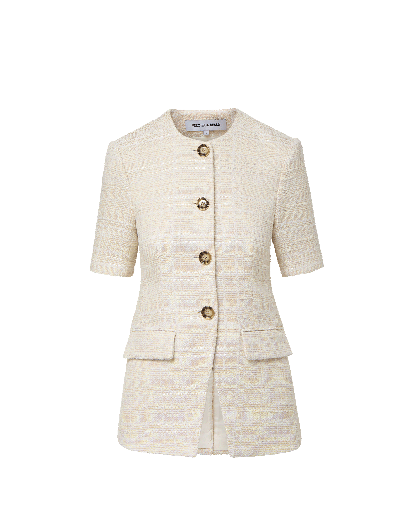 Veronica Beard Bodie Tweed Jacket - Ecru