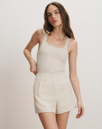 Veronica Beard Jazmin Tweed Short - Ecru