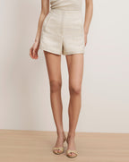 Veronica Beard Jazmin Tweed Short - Ecru