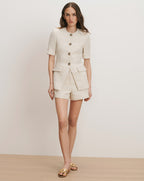 Veronica Beard Jazmin Tweed Short - Ecru