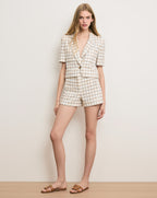 Veronica Beard Montenegro Tweed Jacket - Ecru Multi