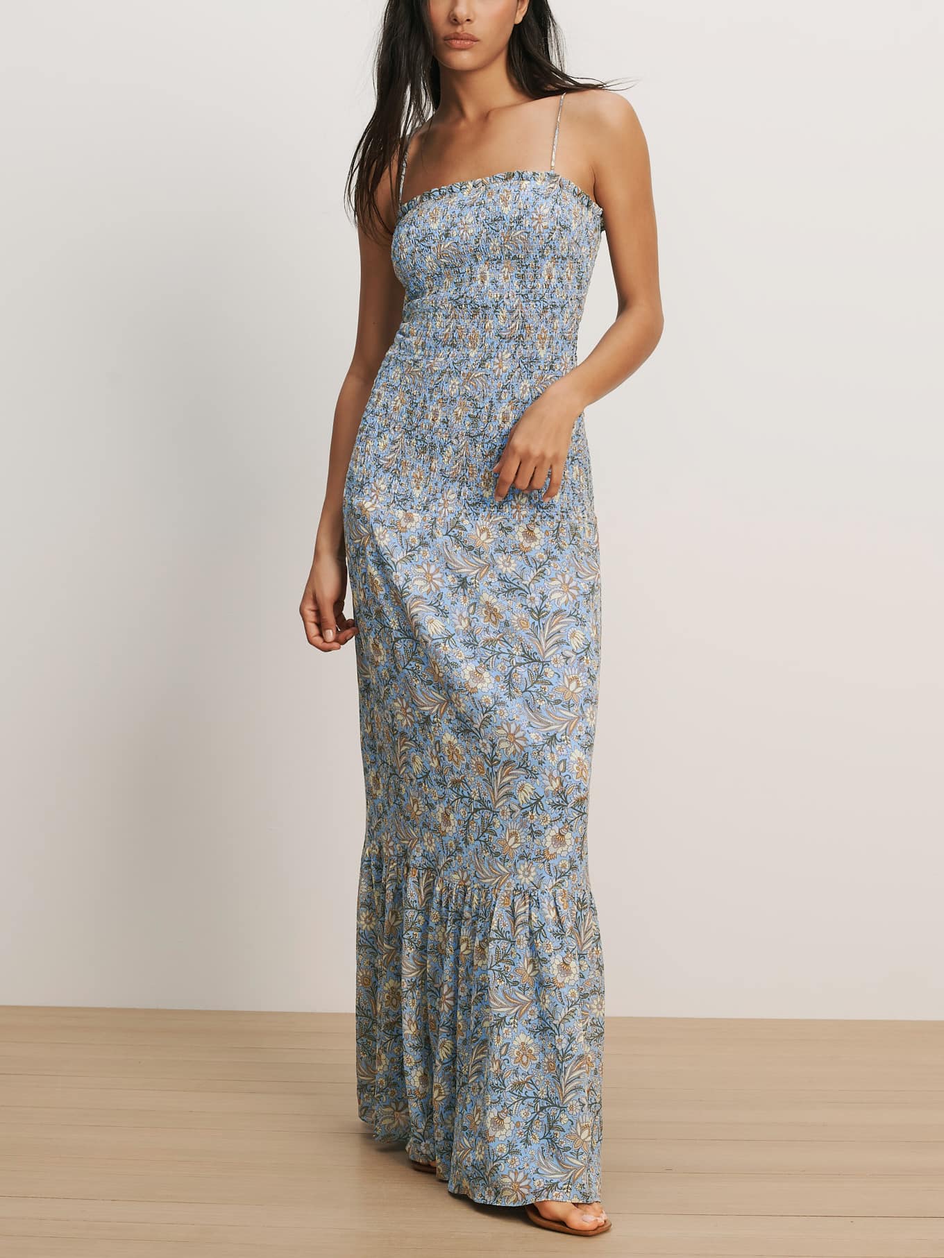 chinese dress ladies Flora Satin Maxi Dress main image 0