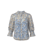 Veronica Beard Ashlynn Floral Blouse - Blue Jay Multi