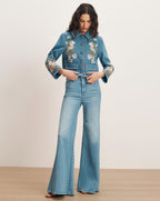 Veronica Beard Vikaria Embroidered Jacket - Sea Glare