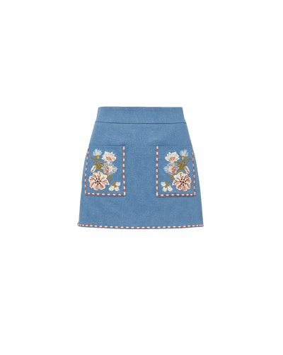 Veronica Beard Pallas Skirt - Sea Glare