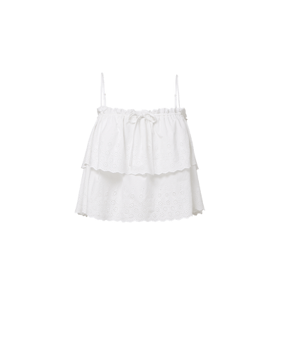 Veronica Beard Oseanna Eyelet Camisole - White