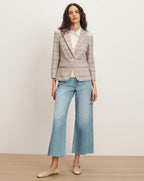 Veronica Beard Schoolboy Plaid Dickey Jacket - Muted Clay Multi