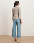Veronica Beard Schoolboy Plaid Dickey Jacket - Muted Clay Multi