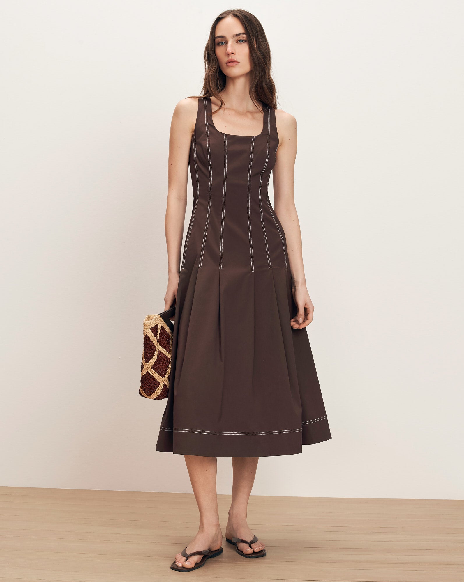 Veronica Beard Jolie Dress - Dark Mocha