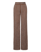 Veronica Beard Carraway Wide-Leg Pant - Dark Mocha Multi