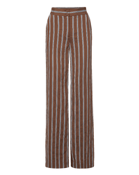 Veronica Beard Carraway Wide-Leg Pant - Dark Mocha Multi