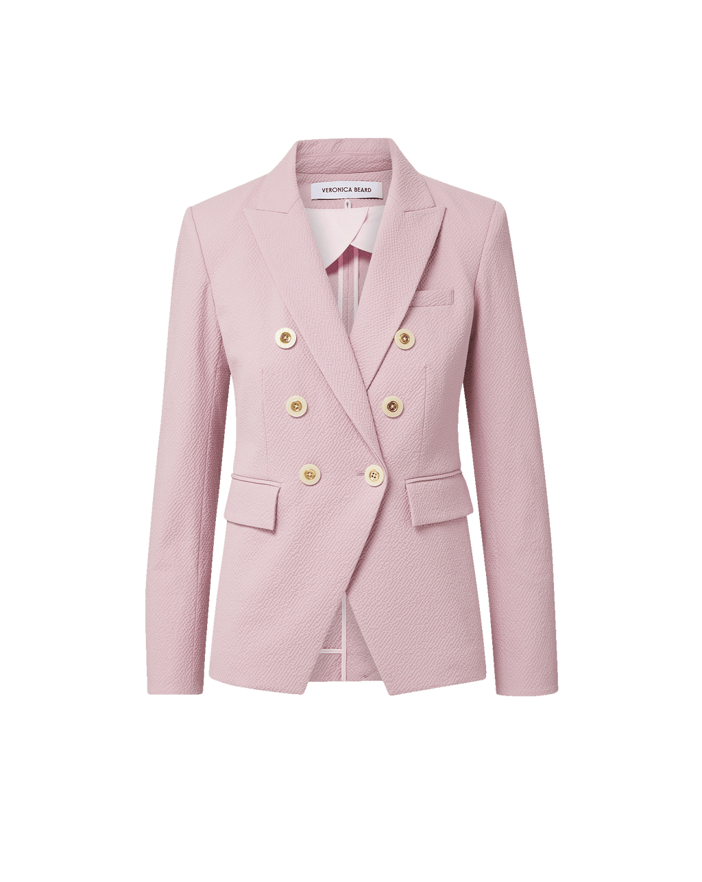 Veronica Beard Miller Seersucker Dickey Jacket - Pale Orchid Haze