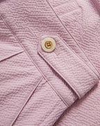 Veronica Beard Pink seersucker jacket with a cream button and