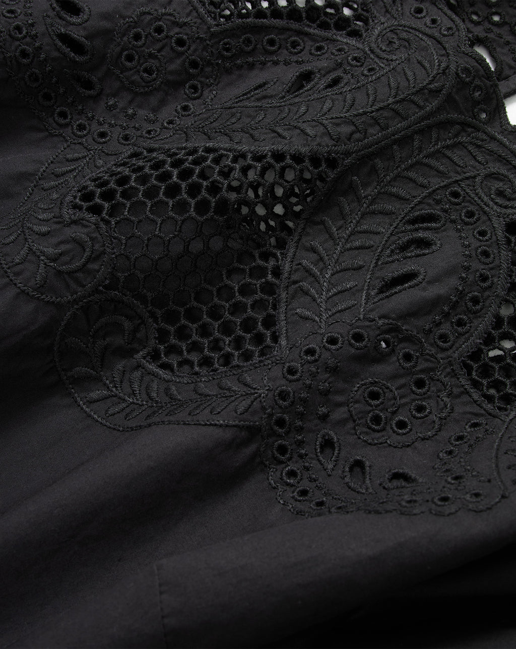 Veronica Beard Errol Embroidered Top - Black