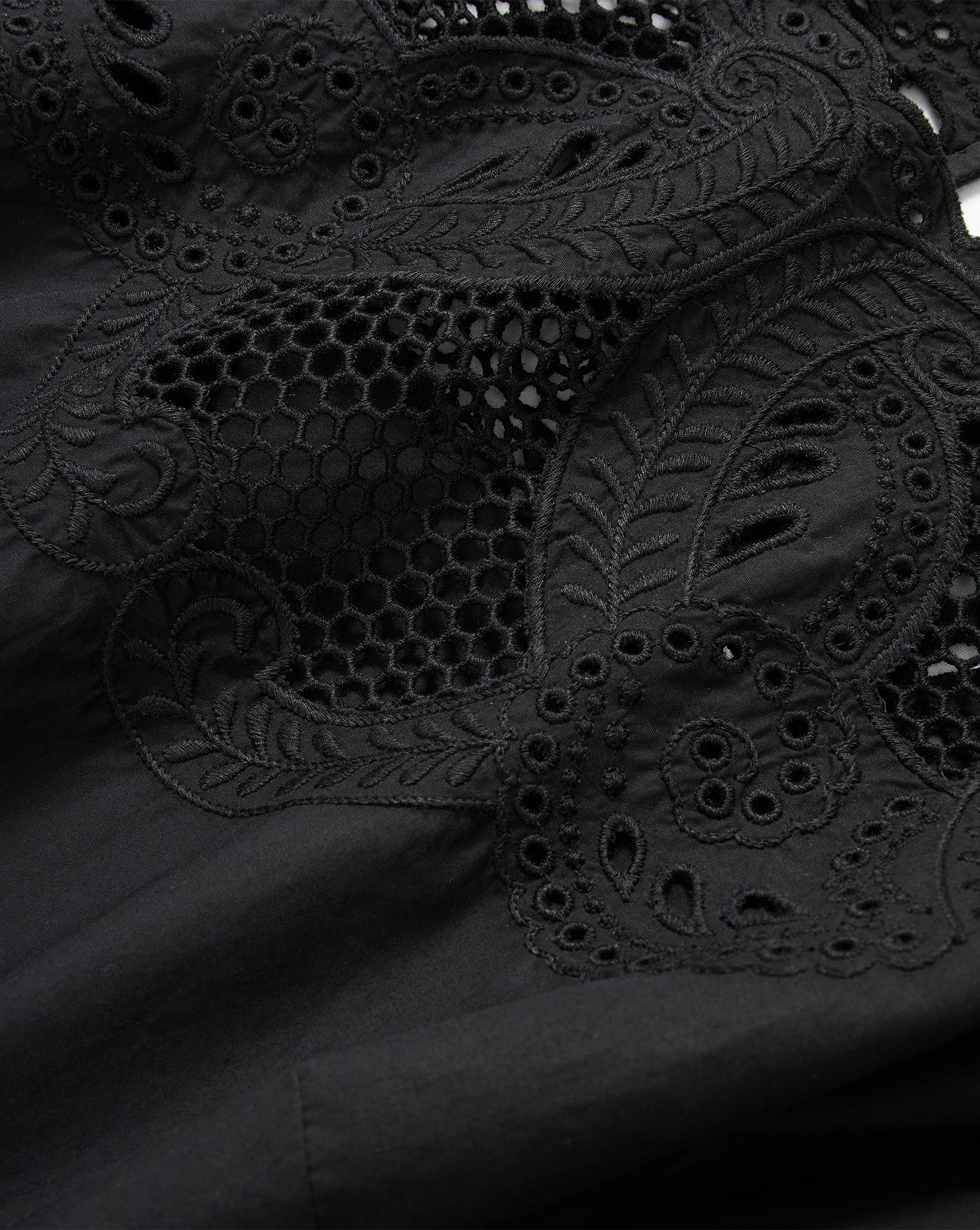 Veronica Beard Errol Embroidered Top - Black