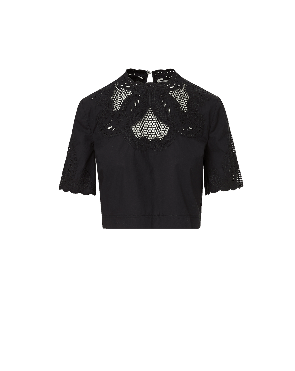 Veronica Beard Errol Embroidered Top - Black