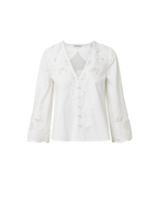 Veronica Beard Suniva Embroidered Shirt - White