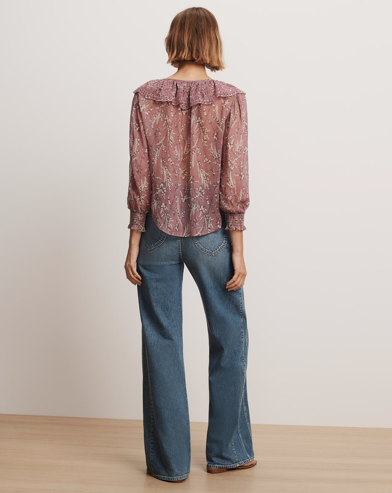 Veronica Beard Hewitts Floral Blouse - Orchid Haze Multi