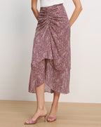 Veronica Beard Sira Floral Midi Skirt - Orchid Haze Multi