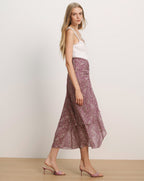 Veronica Beard Sira Floral Midi Skirt - Orchid Haze Multi