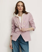 Veronica Beard Wickham Knit Hoodie Dickey - Ecru
