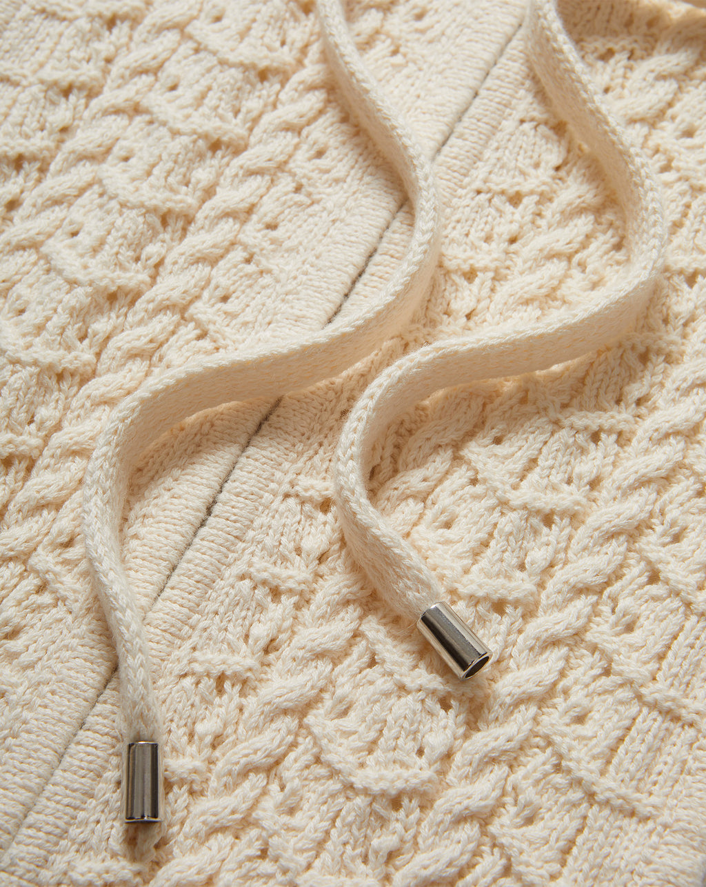 Veronica Beard Wickham Knit Hoodie Dickey - Ecru