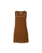 Veronica Beard Shanice Linen Mini Dress - Deep Ochre
