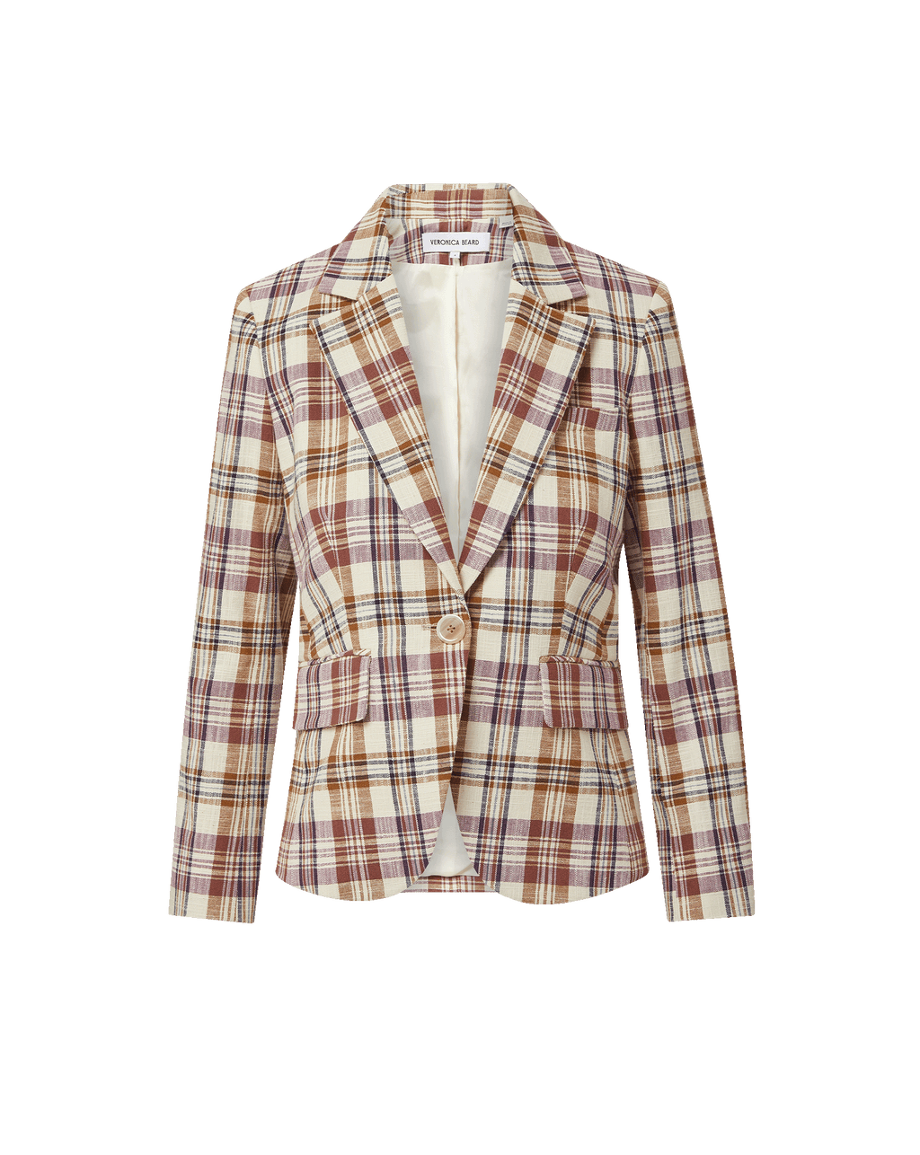 Veronica Beard Tyra Plaid Dickey Jacket - Orchid Haze Multi