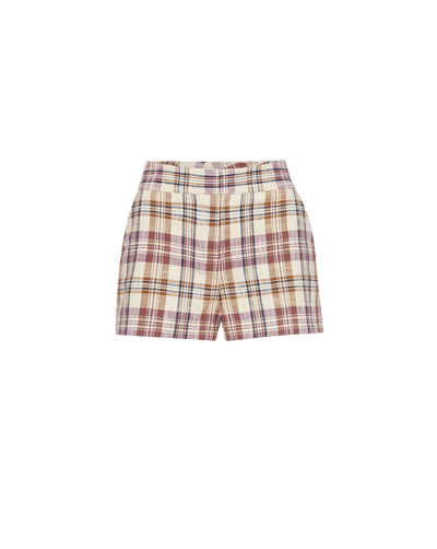 Veronica Beard Allen Plaid Short - Orchid Haze Multi