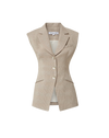 Veronica Beard Sorenne Plaid Vest - Dark Acorn/Dove Multi