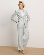 Veronica Beard Cassidee Wide-Leg Pant - River Mist