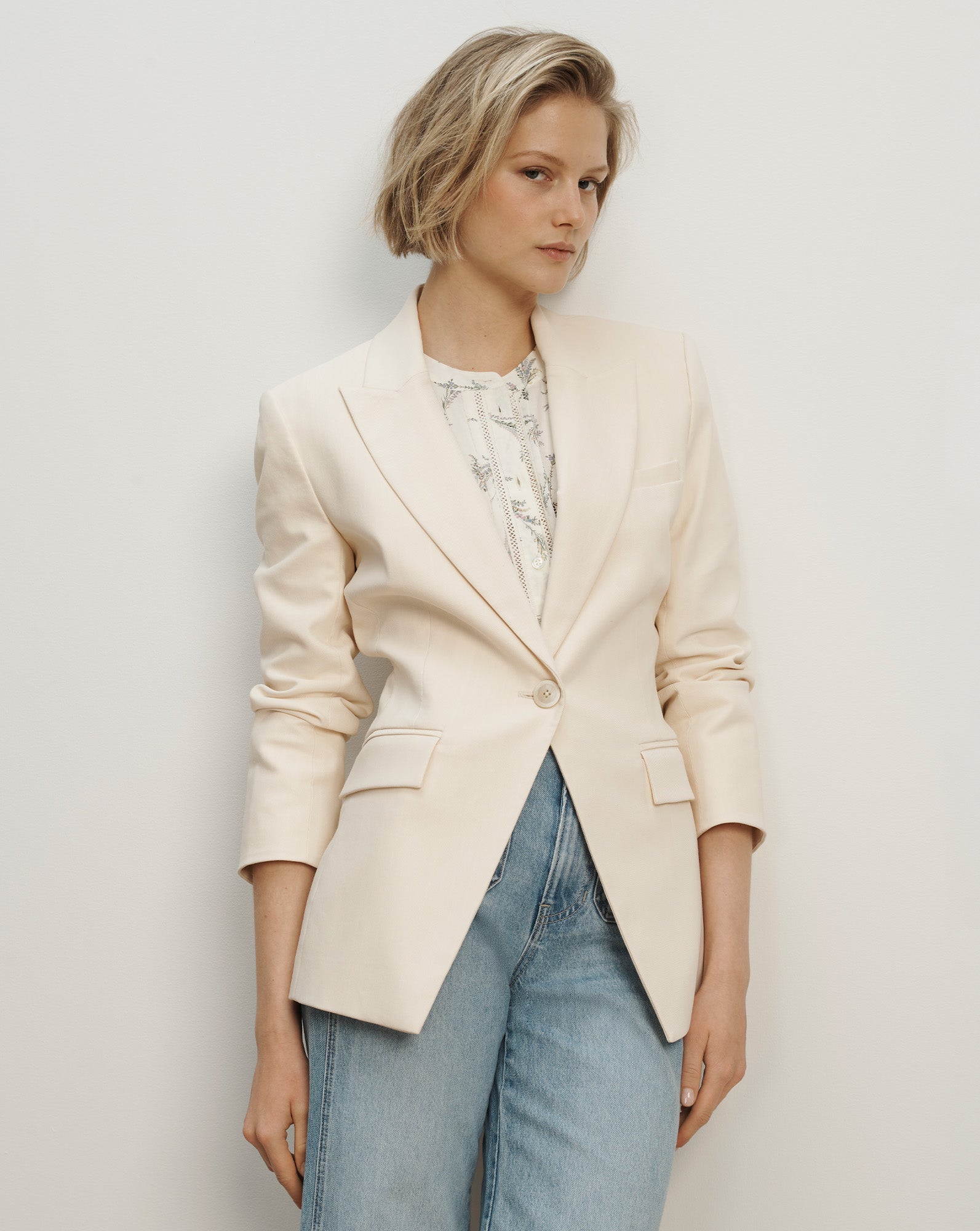 Chandler Dickey Jacket in Ecru | Veronica Beard