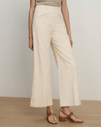 Veronica Beard Cassidee Wide-Leg Pant - Ecru
