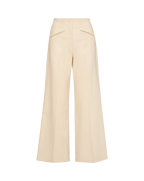 Veronica Beard Cassidee Wide-Leg Pant - Ecru