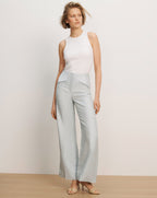 Veronica Beard Cassidee Wide-Leg Pant - River Mist