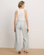 Veronica Beard Cassidee Wide-Leg Pant - River Mist