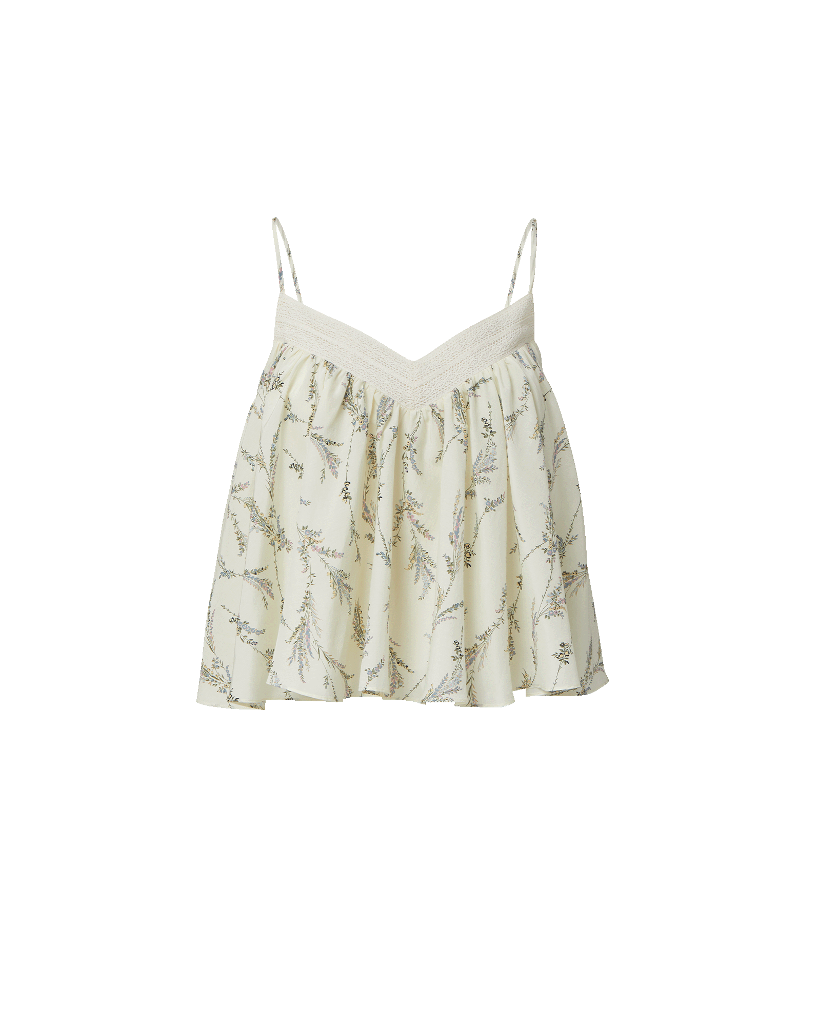 Veronica Beard Mariale Floral Tank Top - Dove Multi