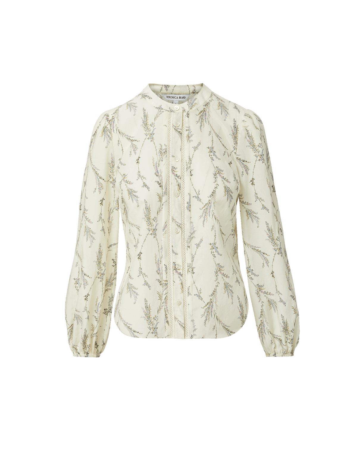 Veronica Beard Emiko Floral Blouse - Dove White Multi