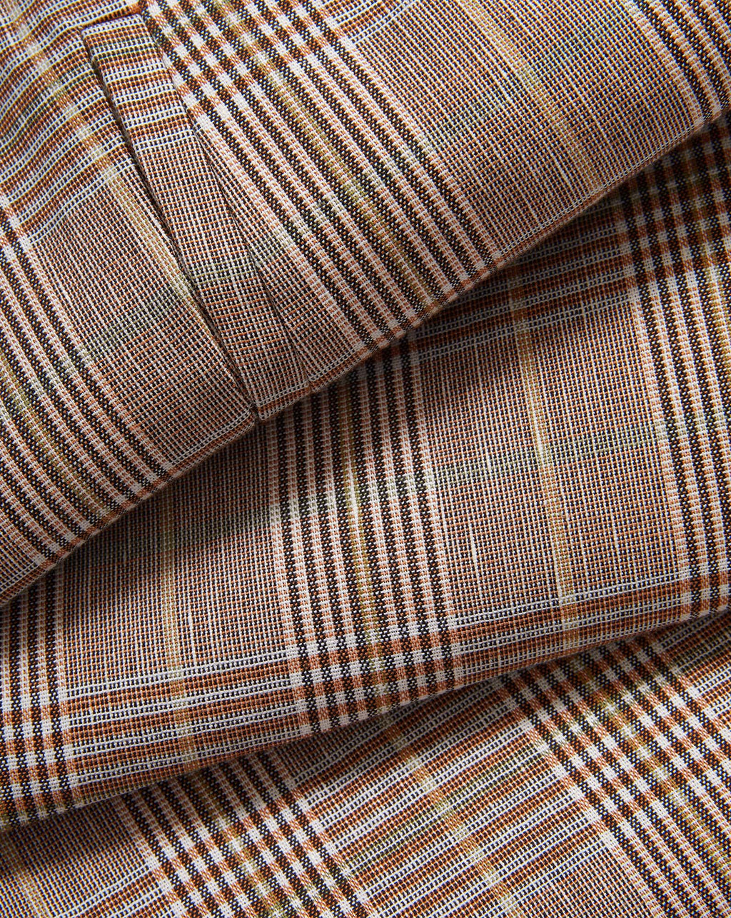Veronica Beard Brown plaid pant with white and green lines