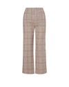 Veronica Beard Brown plaid wide-leg pants.