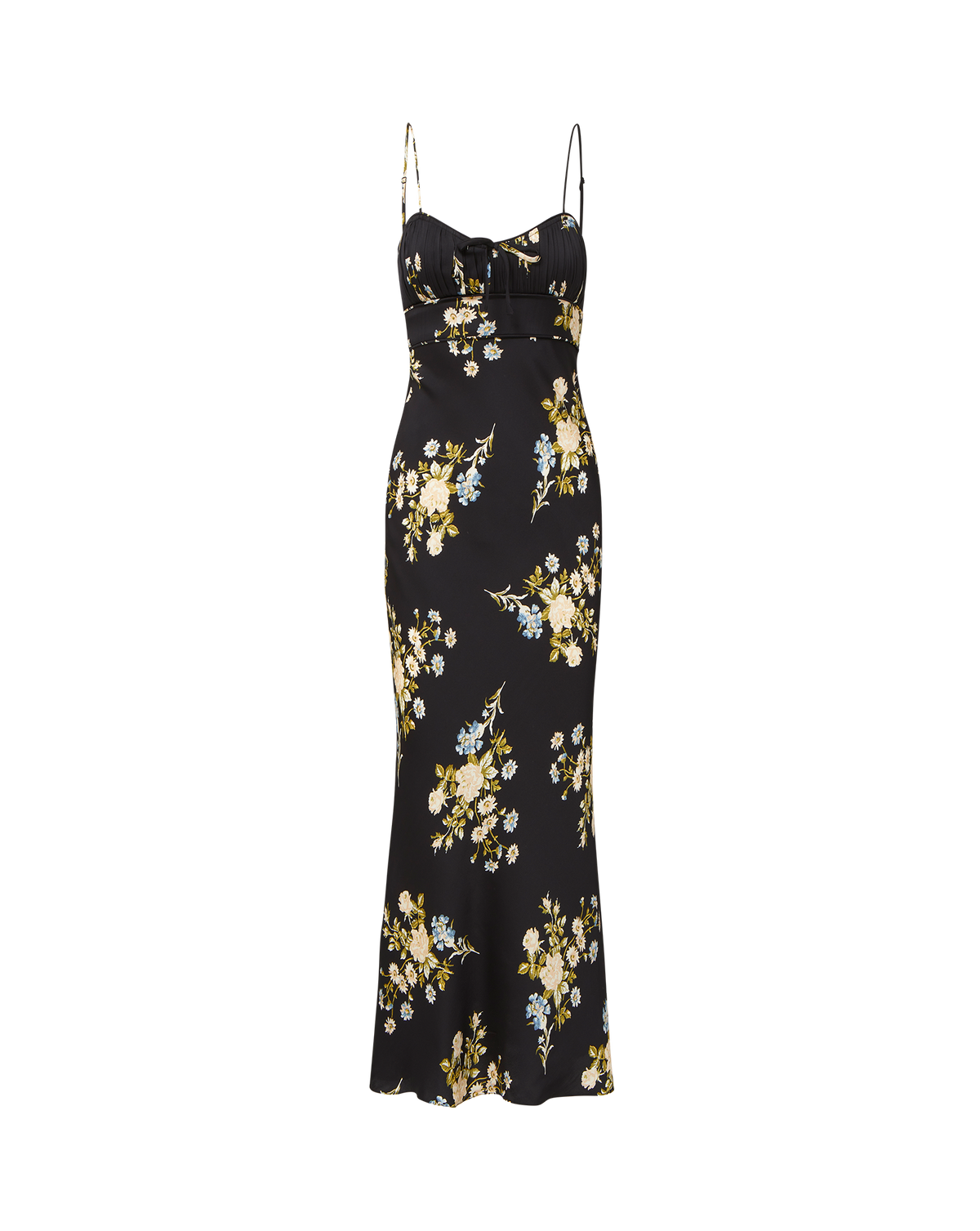 Veronica Beard Black floral maxi slip dress.