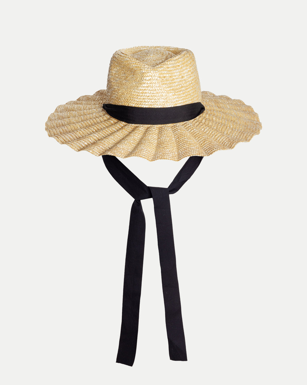 Veronica Beard Straw hat with black ribbon
