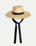 Veronica Beard Straw hat with black ribbon