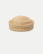 Veronica Beard Straw woven round storage box with lid.