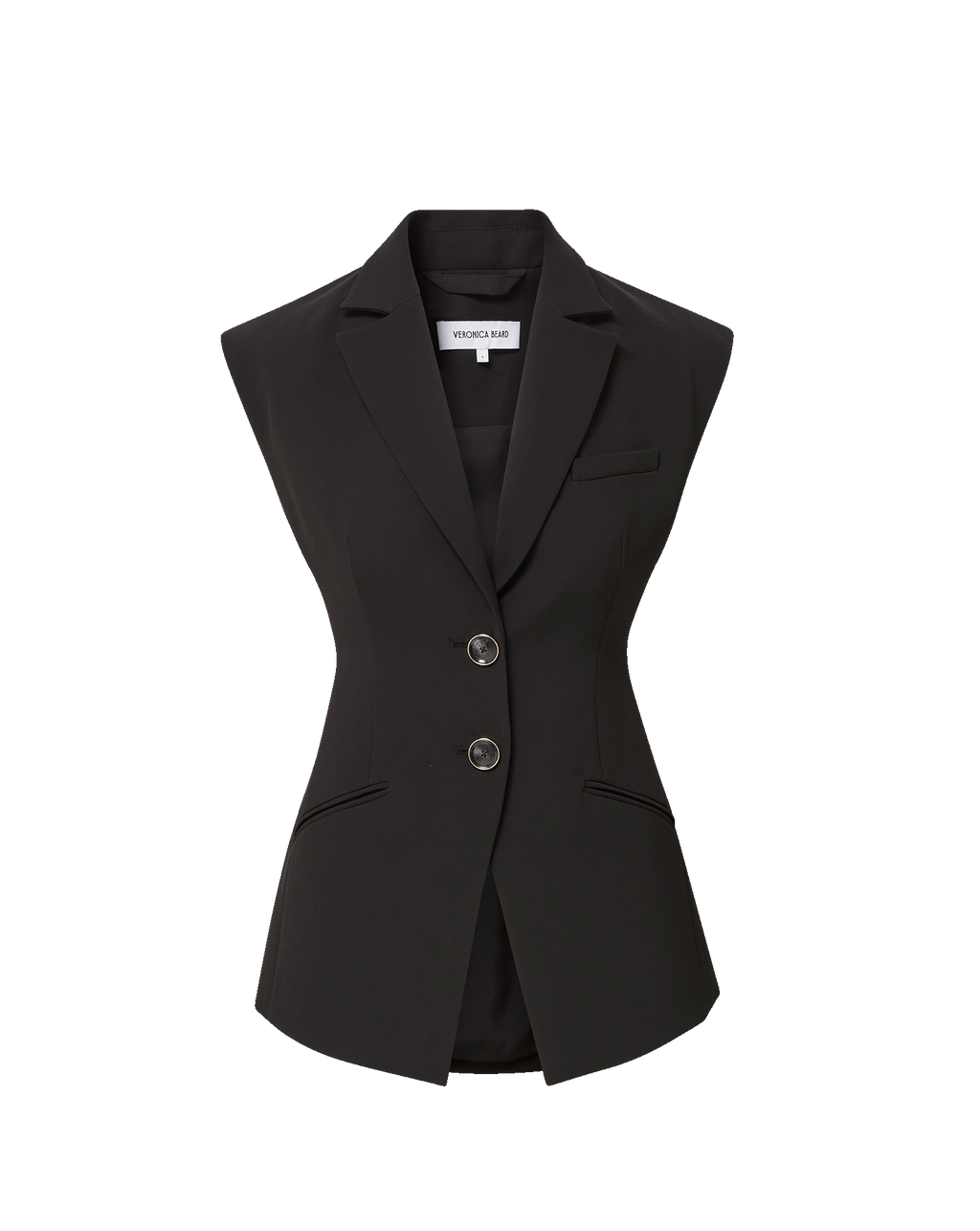Veronica Beard Sorenne Tailored Vest - Black