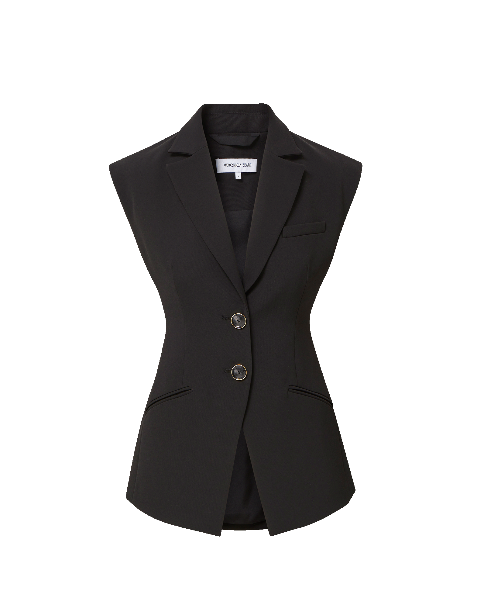 Veronica Beard Sorenne Tailored Vest - Black