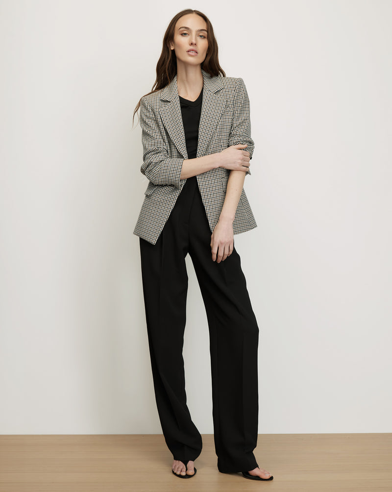 Veronica Beard Healy Houndstooth Dickey Jacket - Navy Multi
