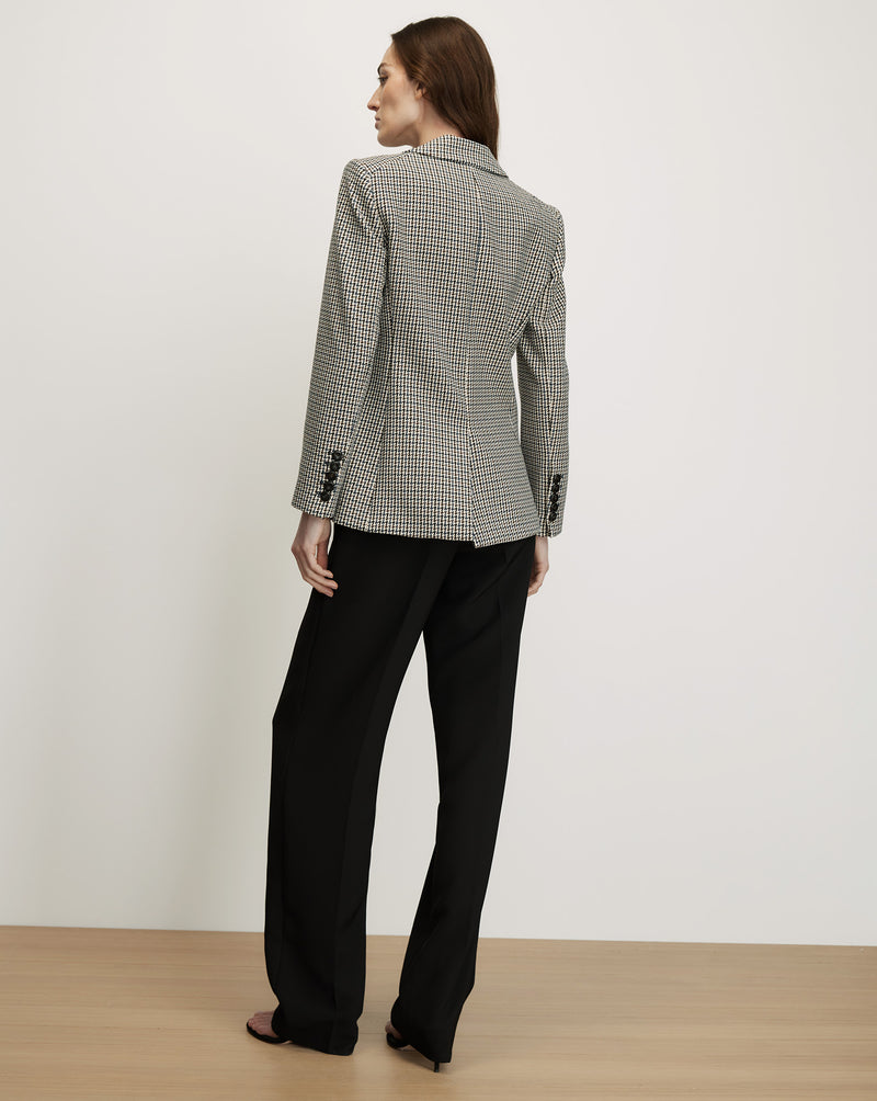 Veronica Beard Healy Houndstooth Dickey Jacket - Navy Multi