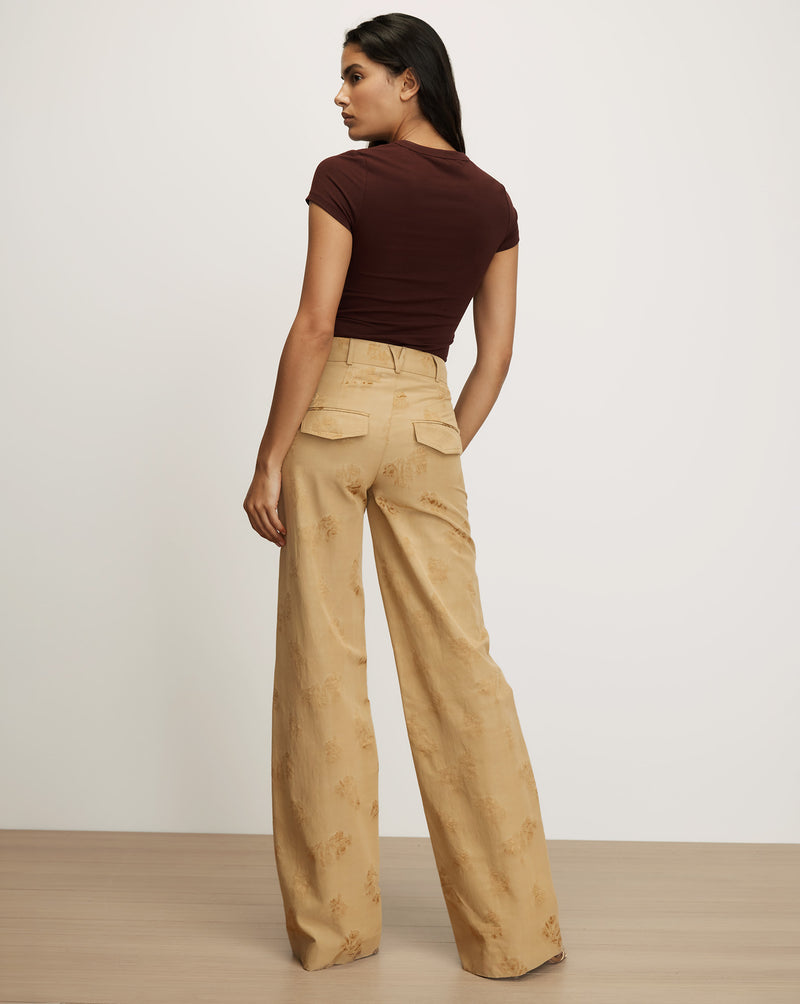 Veronica Beard Cole Wide-Leg Pant - Sand