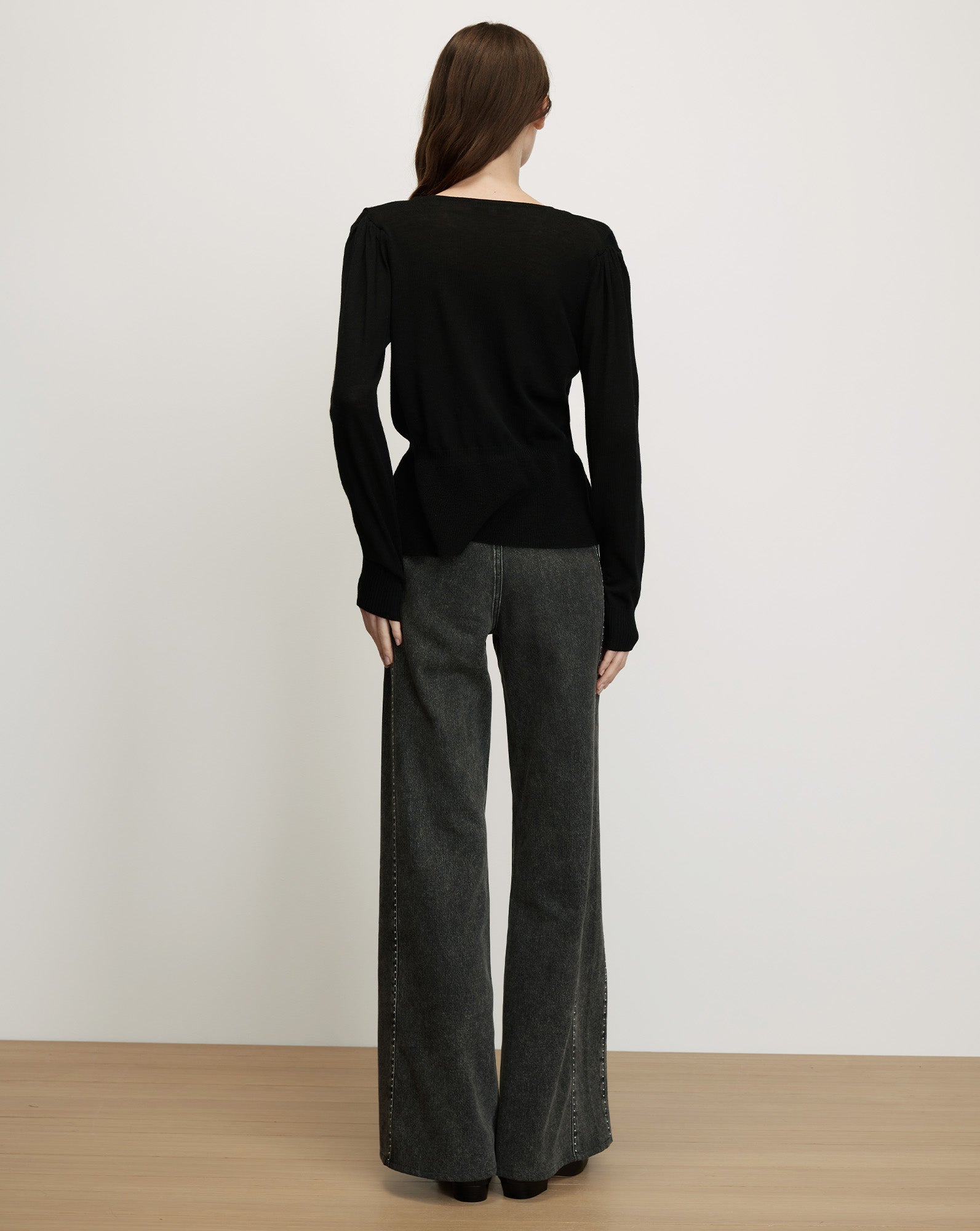 Veronica Beard Zainen Merino Wool Pullover - Black
